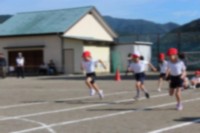 １年生徒競走の様子