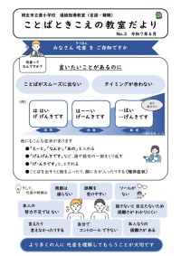 ことばときこえの教室だより　Ｎｏ．３表面